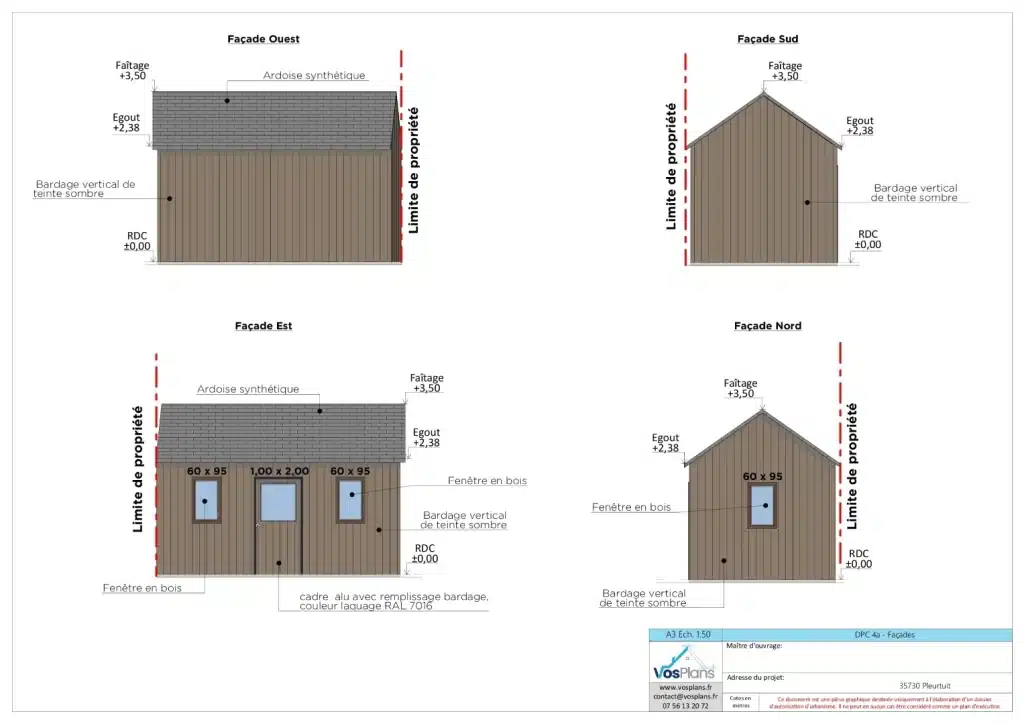 Exemple DPC4 pour la construction d'un abri de jardin