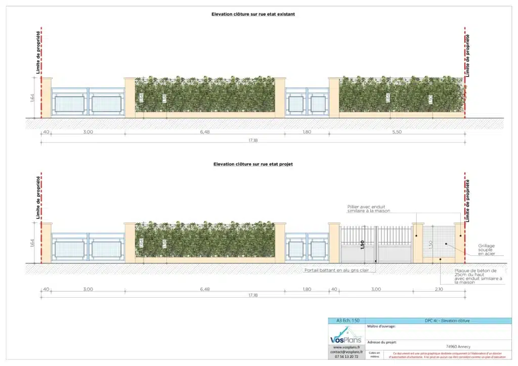 Exemple DPC4 pour une clôture