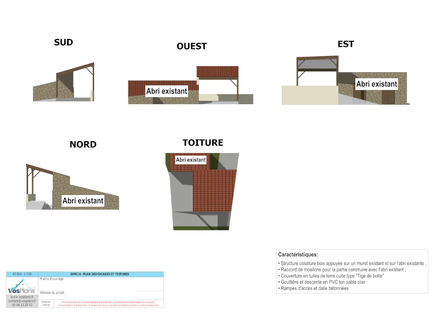 Déclaration préalable pour un carport, VosPlans