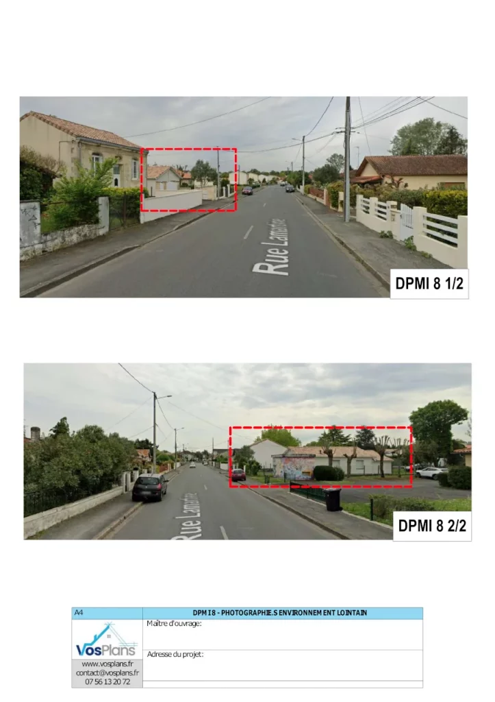 déclaration préalable pour une isolation extérieure, photographies DP8, VosPlans