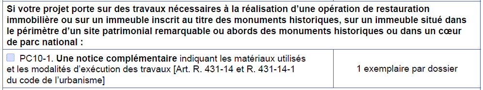 CERFA 13409, notice PC10-1