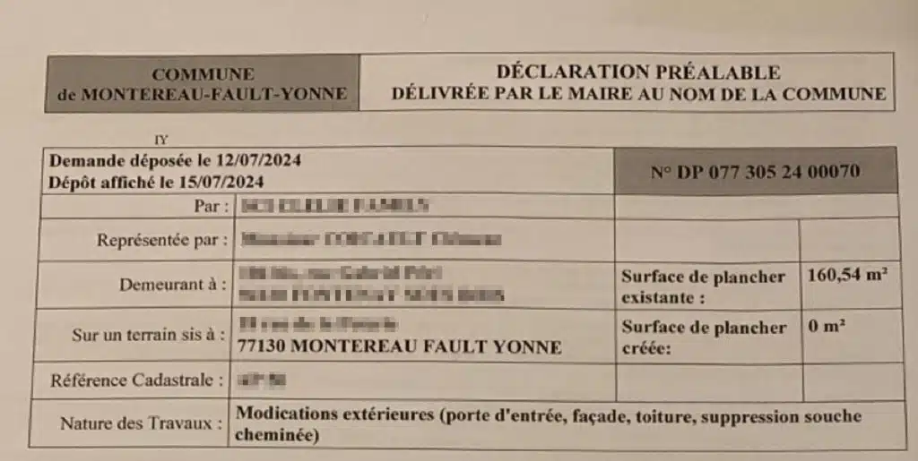 déclaration préalable de travaux à Montereau-Fault-Yonne (77)