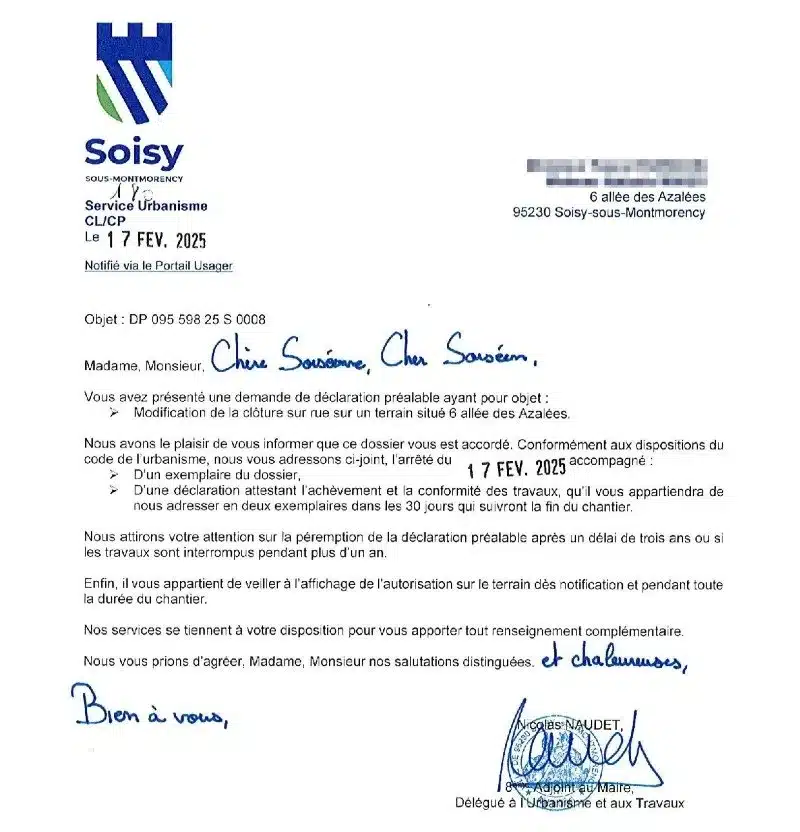 déclaration préalable de travaux à Soisy-sous-Montmorency