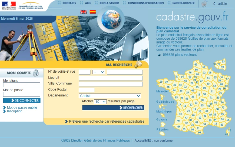 Cadastre - recherche par adresse