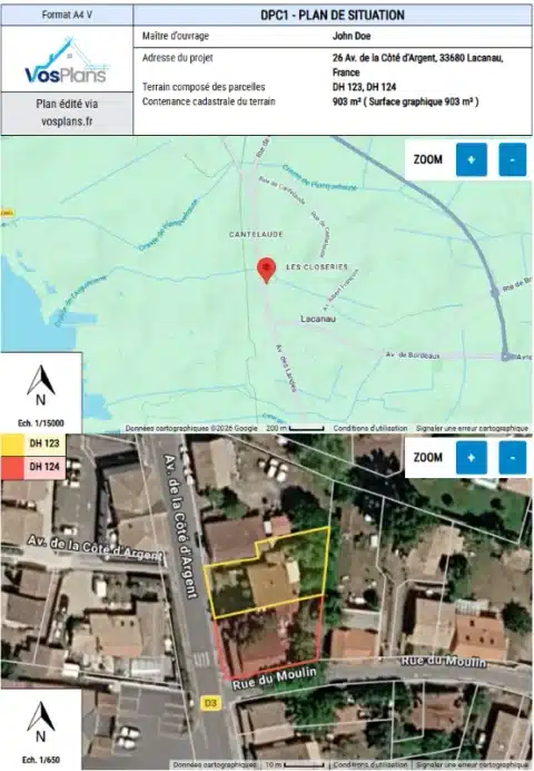 Plan de situation gratuit